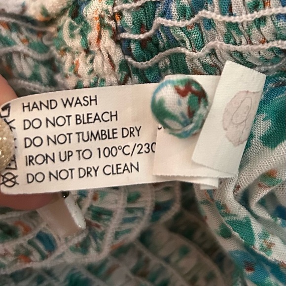 Poupette St. Barth Rachel Floral Flutter Sleeve Tassel Tie Shoulder Mini Dress - Picture 7 of 8